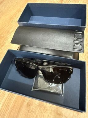 Christian Dior Diamond S6I Black Square Sunglasses